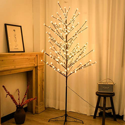 LED Tree Branch Wall Light – Decorative Cherry Blossom Lamp for Home