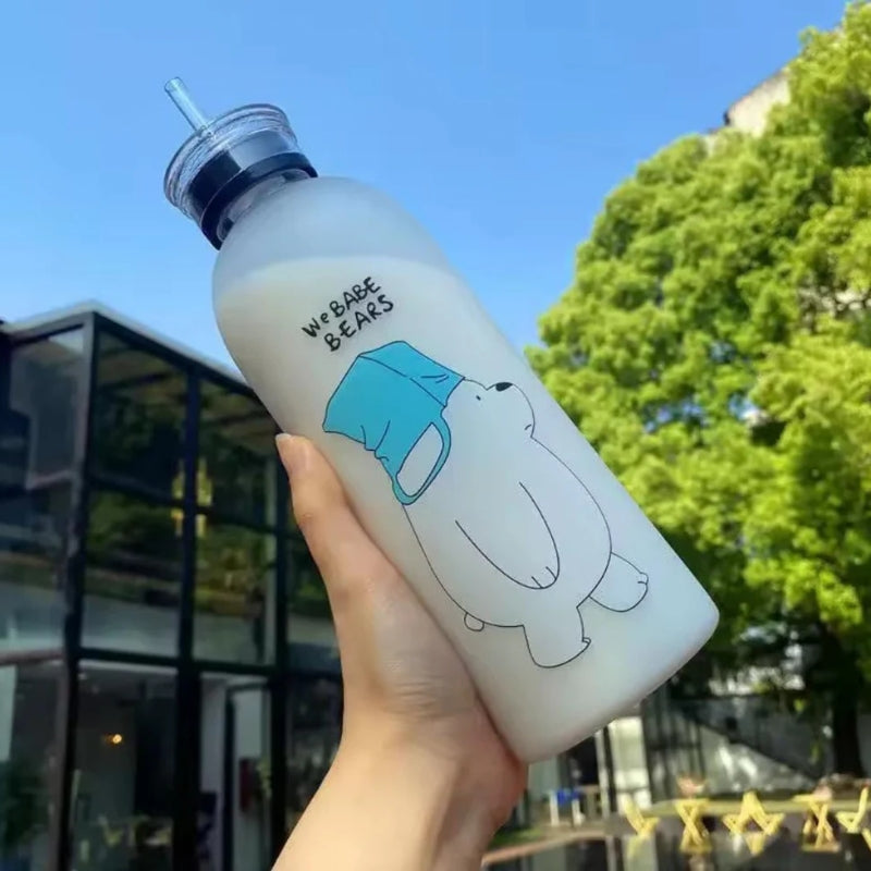 Cute Bear Water Bottle – Leakproof Drinking Bottle
