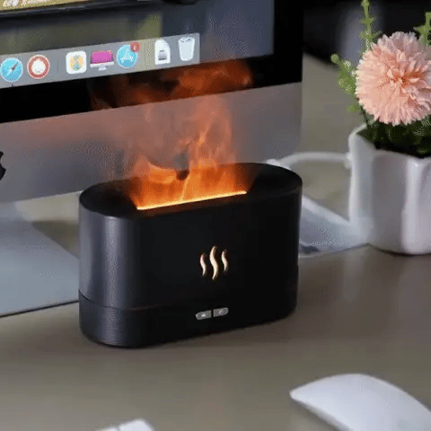 Flame Humidifier and Aroma Diffuser With RGB colors Myle Cart