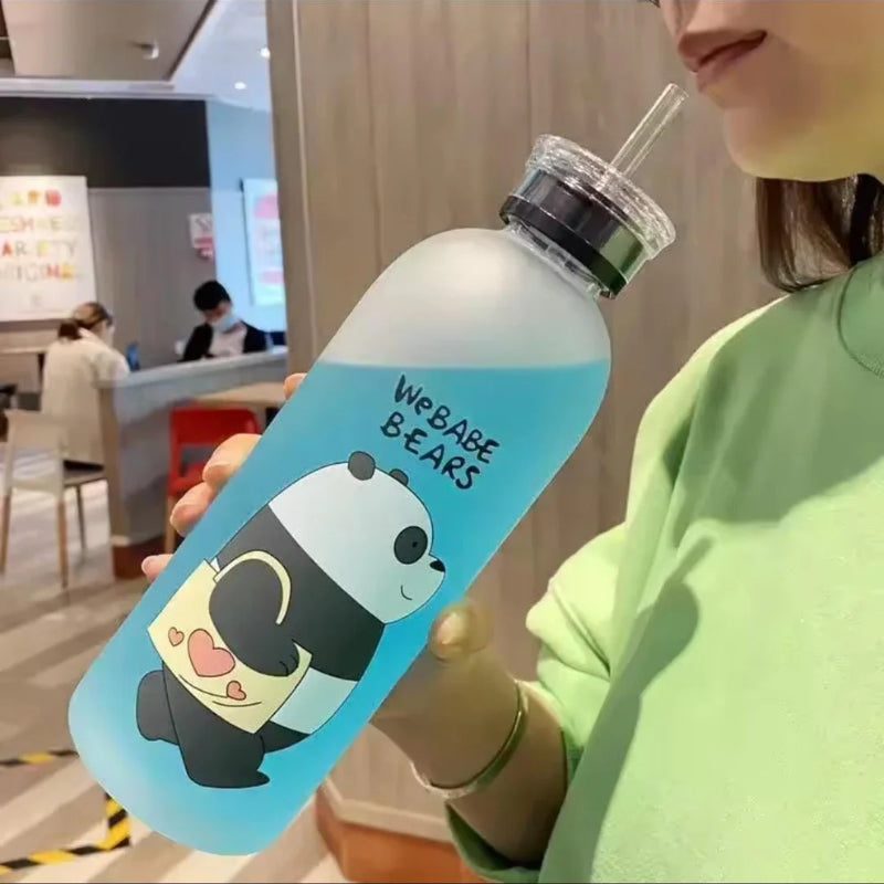 Cute Bear Water Bottle – Leakproof Drinking Bottle