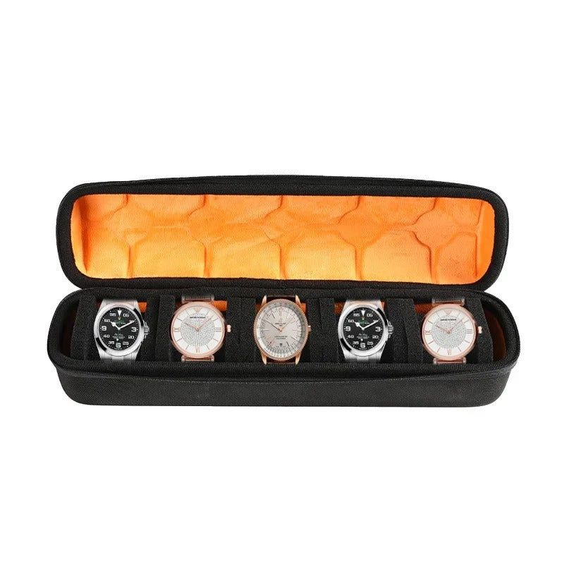 Luxury 5-Grid Watch Storage Case