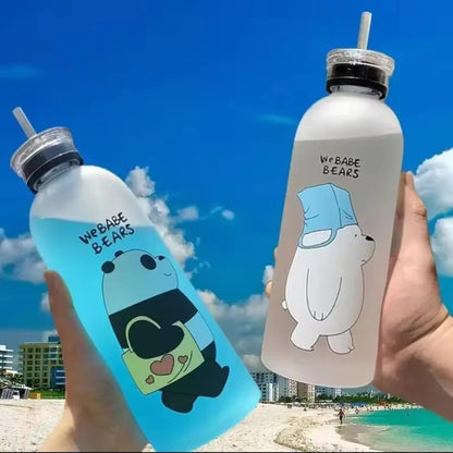 Cute Bear Water Bottle – Leakproof Drinking Bottle